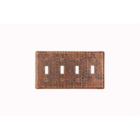 PREMIER COPPER PRODUCTS Premier Copper Products ST4 Switchplate - Quadruple Double Toggle Switch Cover ST4